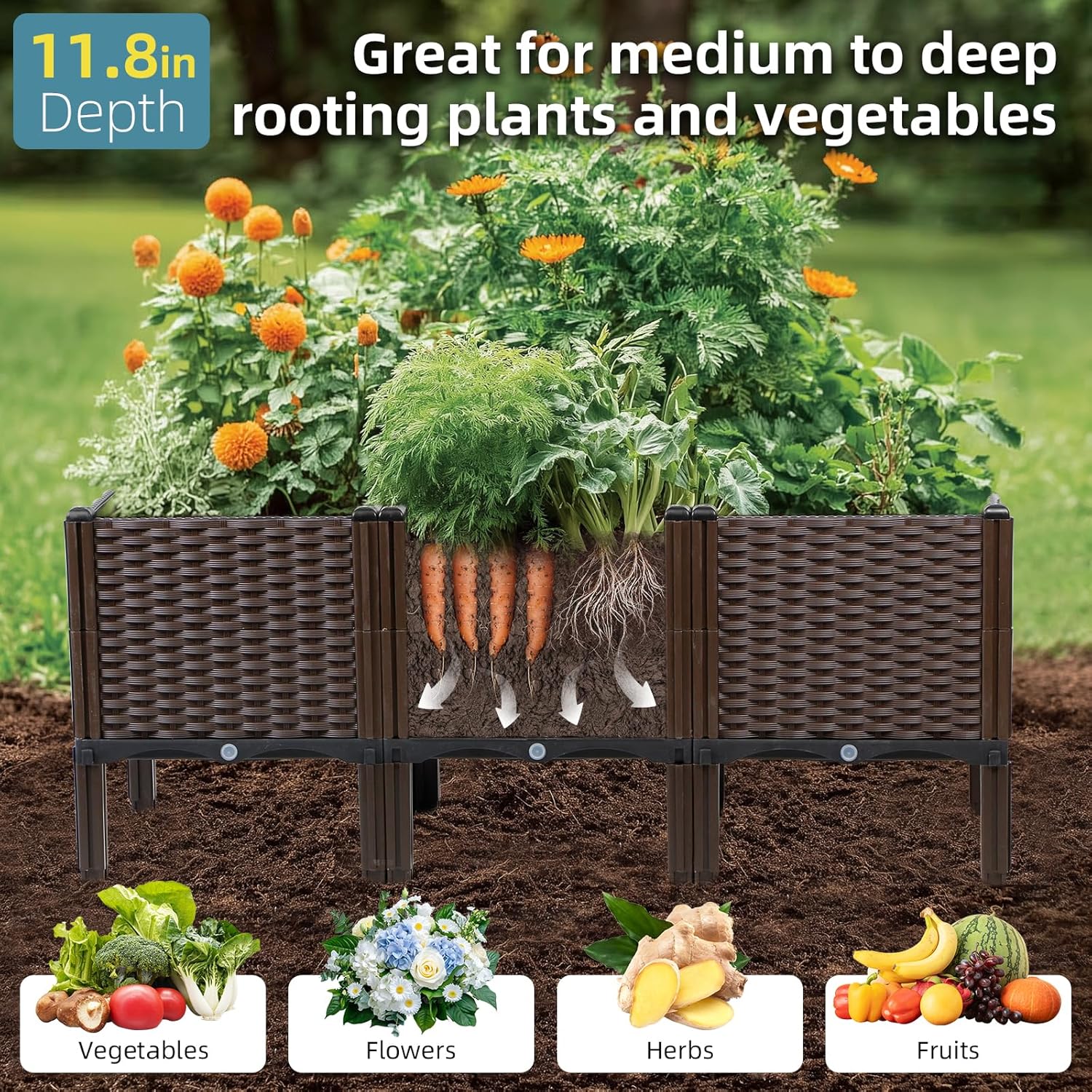 Zewnętrzna doniczka rattanowa  – Self-Watering Planter recenzja i cena